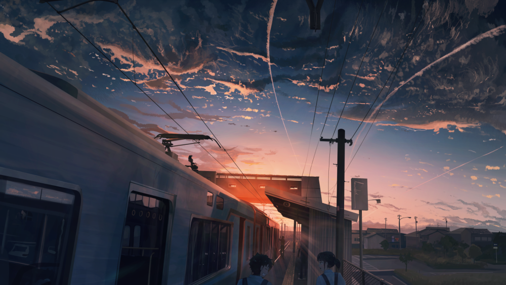 Макото Синкай аниме поезд