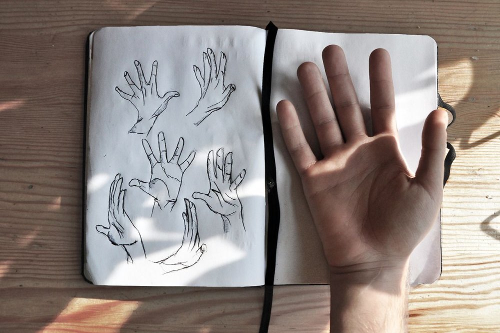 Скетчбук для рисования руки