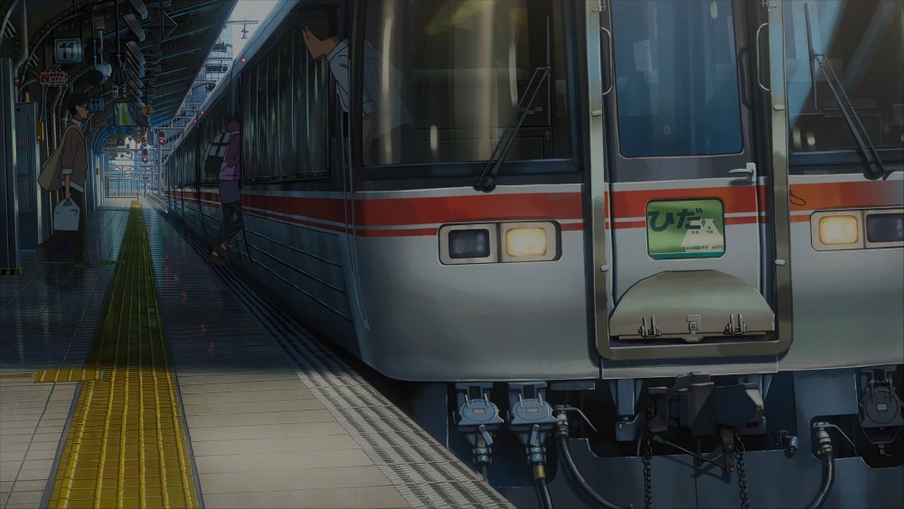 Поездная станция аниме