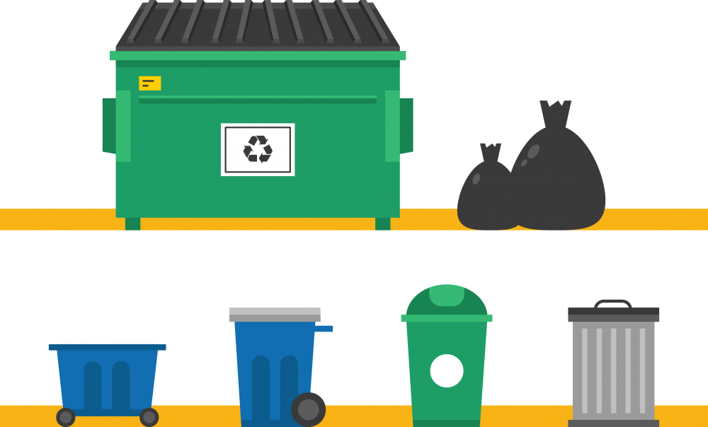 Фон раздельный сбор мусора