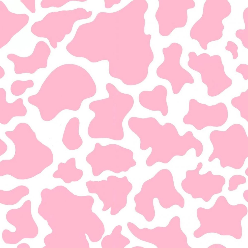 Принт коровы розовый