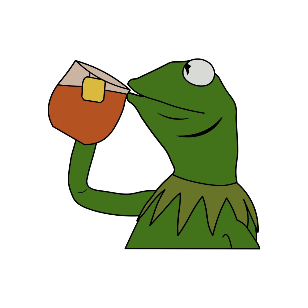 Пила пепе. Кермит лягушка пьет чай. Кермит с чаем. Жабка пьет чай. Жабка с чашкой чая.