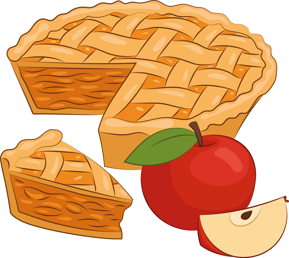 Яблочный пирог вектор
