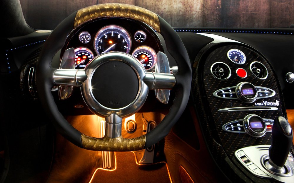 Bugatti Veyron приборная панель
