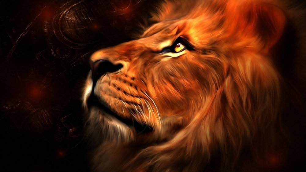 Картина по номерам Огненный Лев