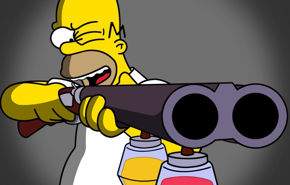 Гомер симпсон с ружьем