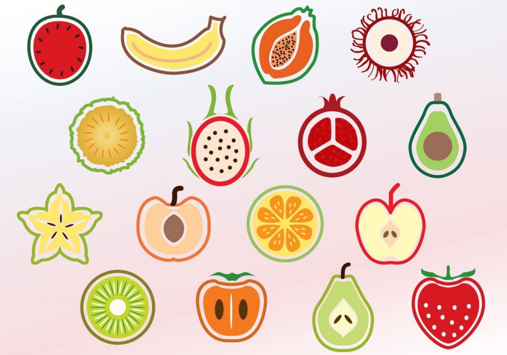 Векторные изображения фрукты
