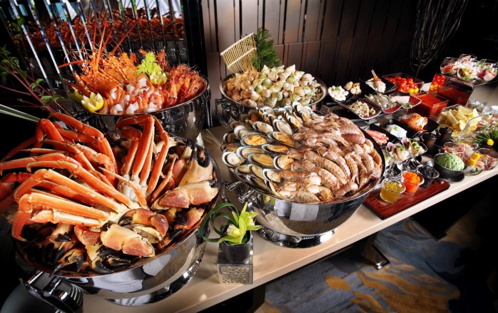 Шведский стол морепродукты