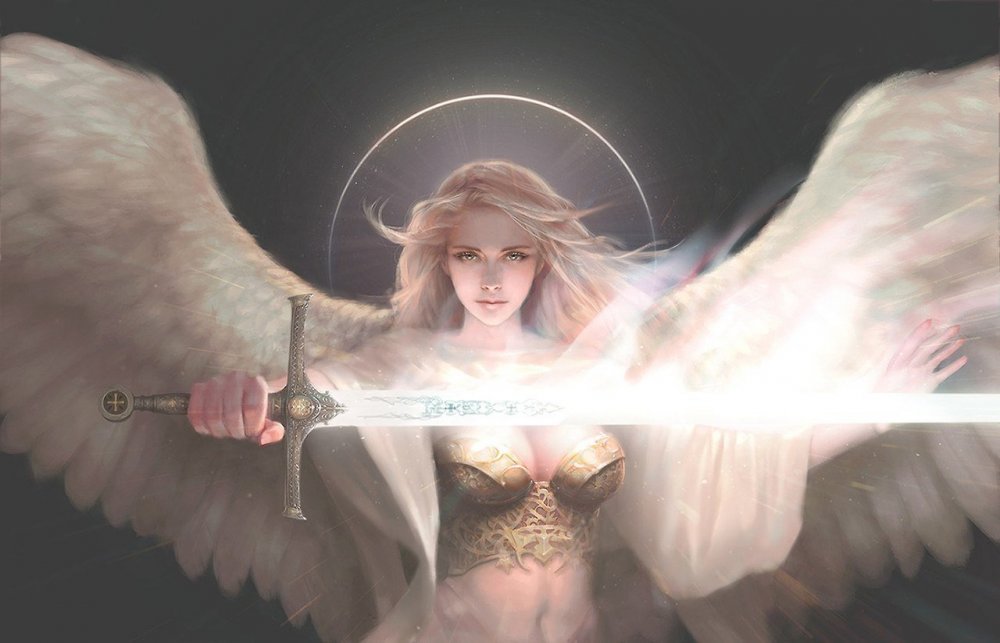 Ангел красивый с мечом