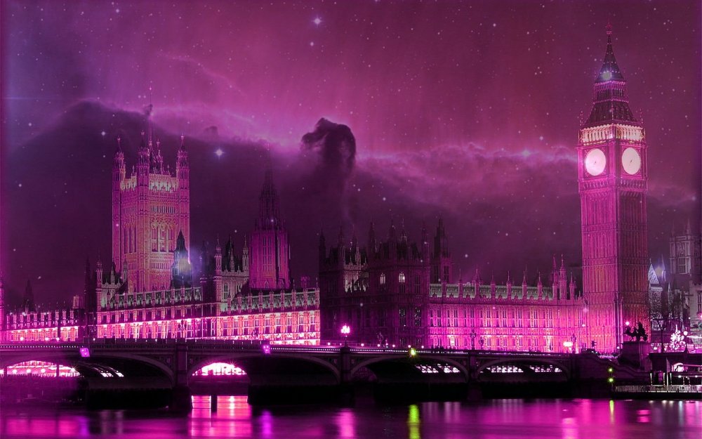Вестминстерский дворец Лондон ночь 4k
