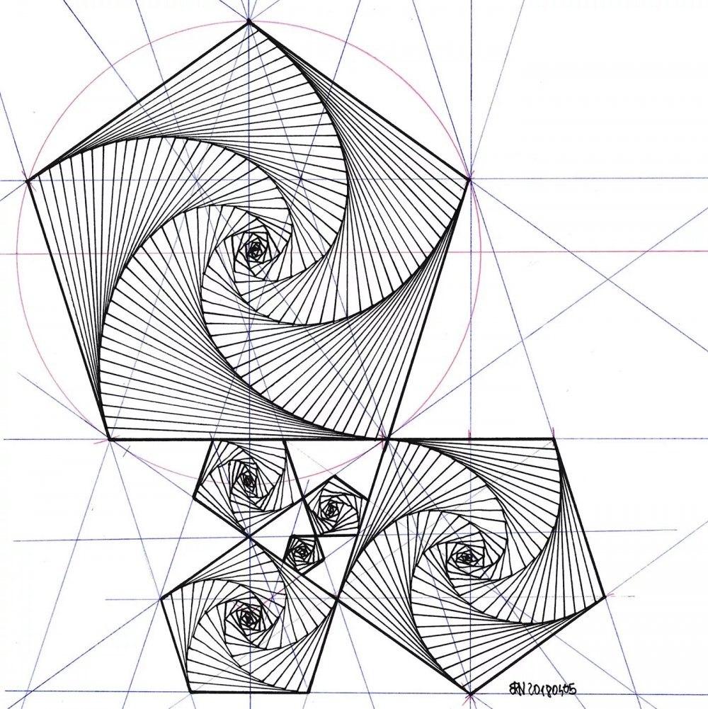 Спираль геометрия Фибоначчи
