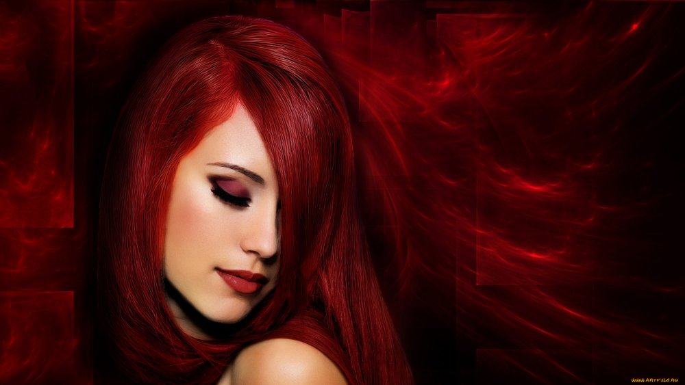 Даяна Кранк с бордовыми волосами