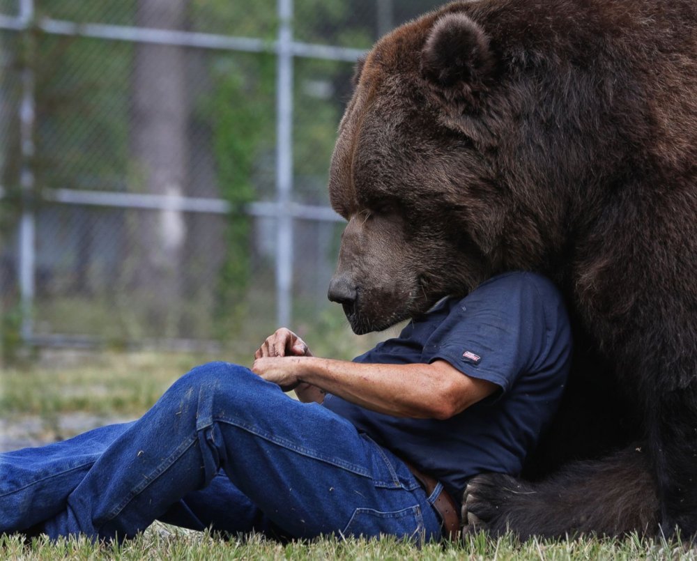 Джим Ковальчик и 22-летний медведь Джимбо