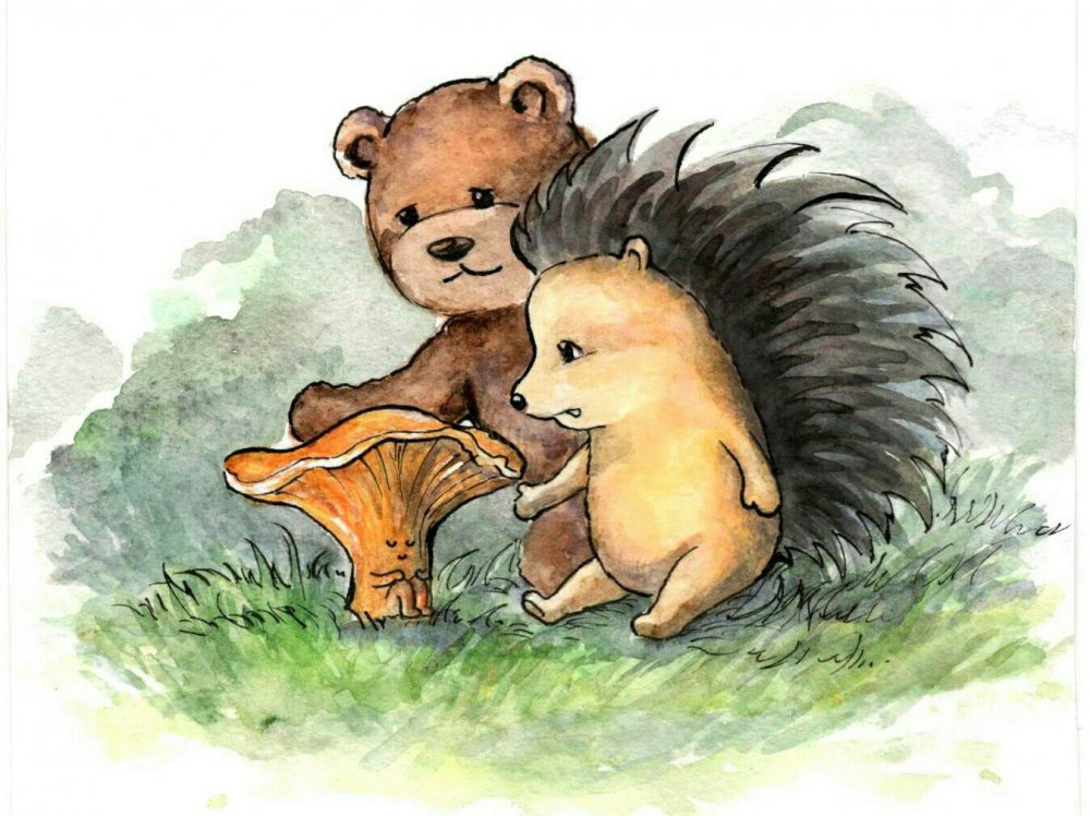 Ежик и медведь