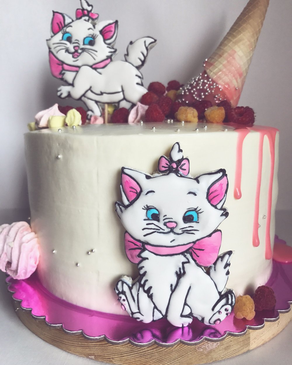 Торт с кошкой для девочки