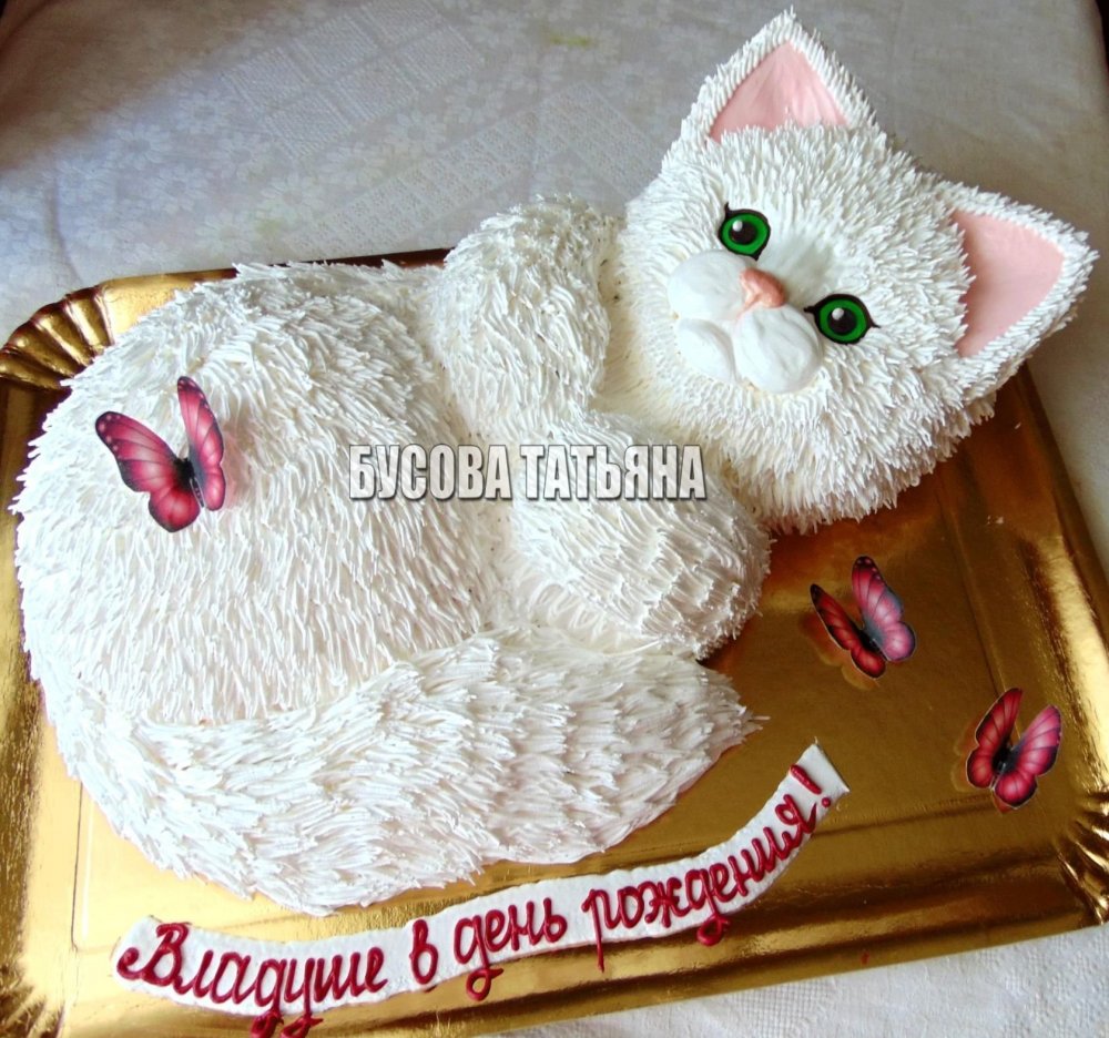Торт в форме кошки