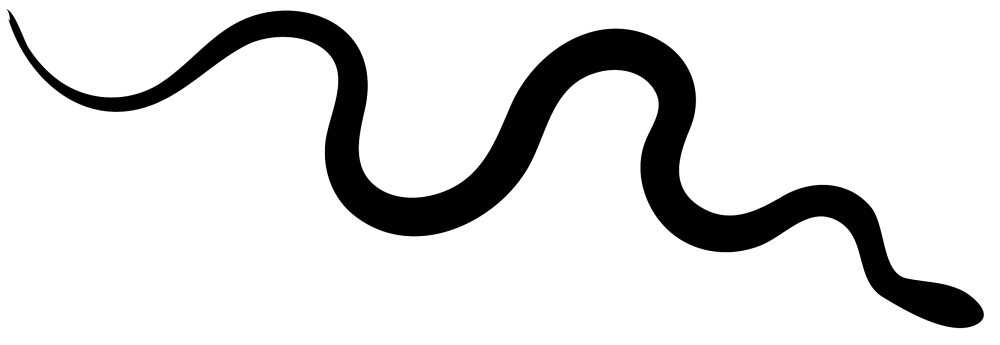 Логотип змеи черно белый
