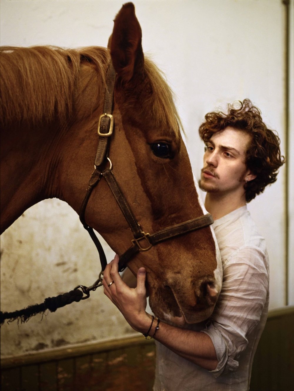 Генри Кавилл фотосессия с лошадьми