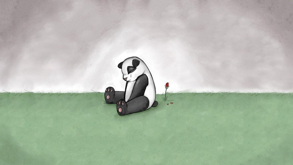Маленькая Панда плачет