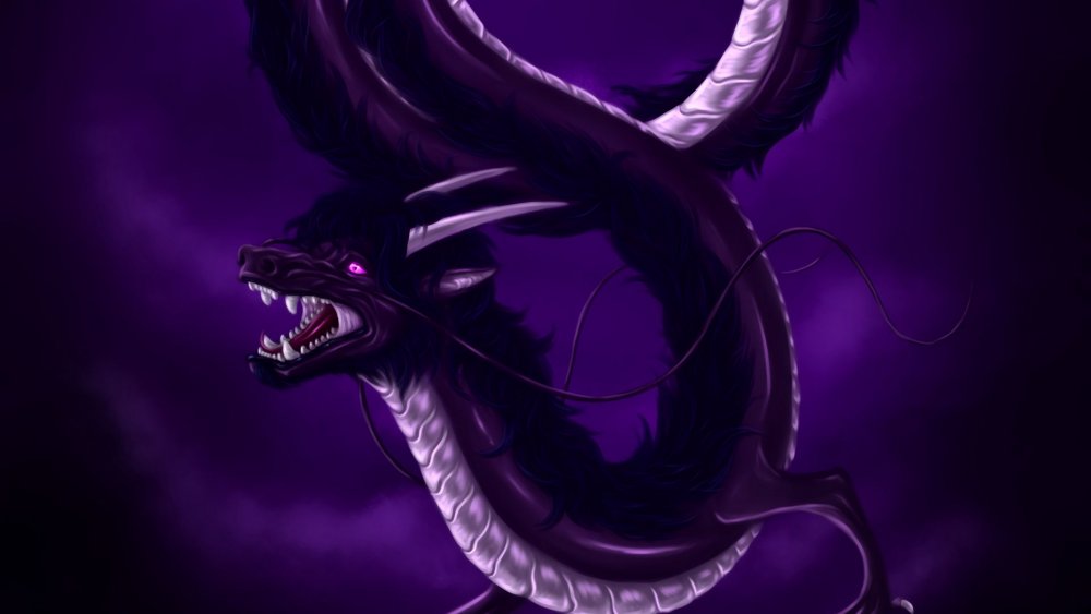 Фиолетовая змея арт