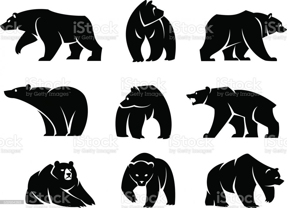 Стилизованное изображение медведя