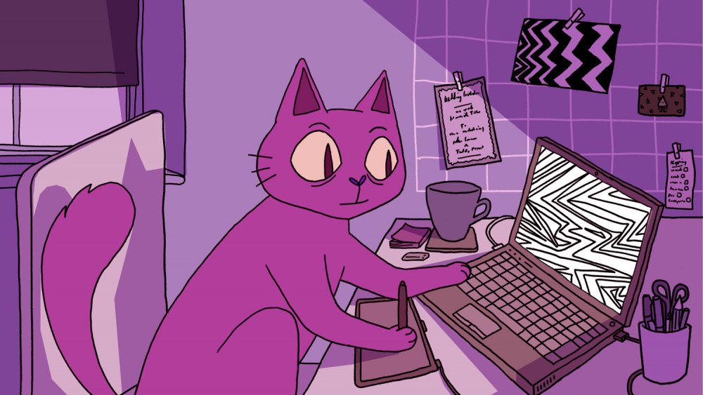 Котенок за компьютером
