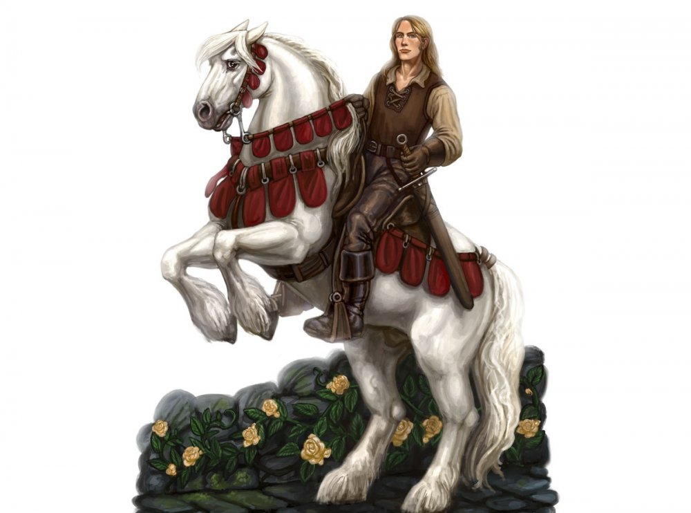 Белый конь и всадник