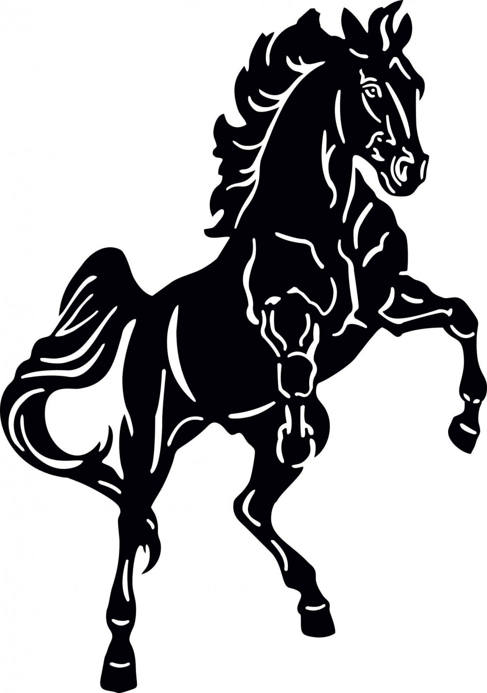 Векторное изображение коня