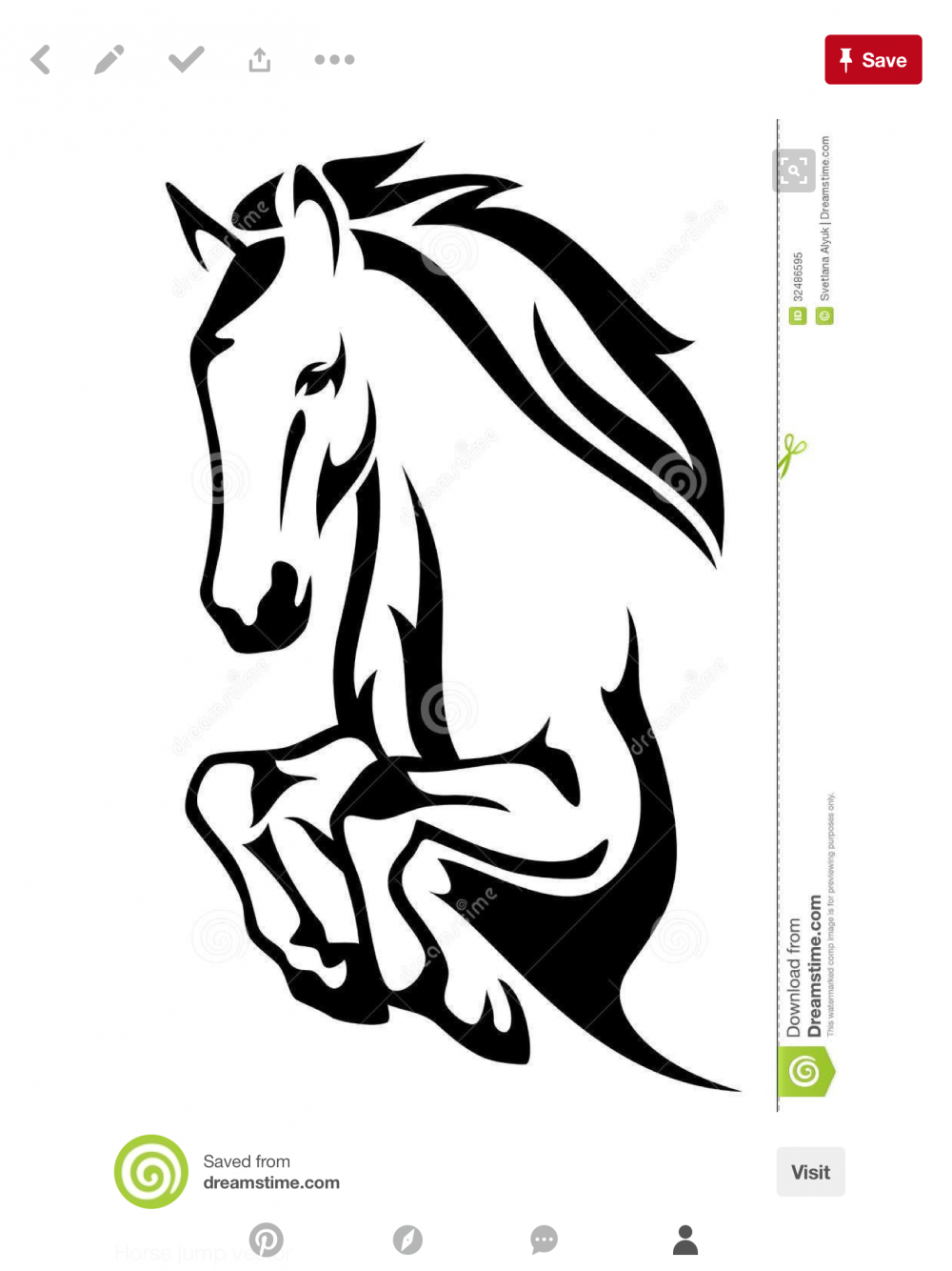 Векторное изображение лошади