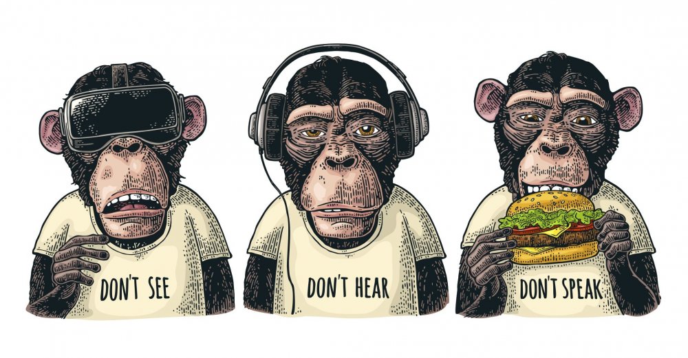 Три обезьяны современные