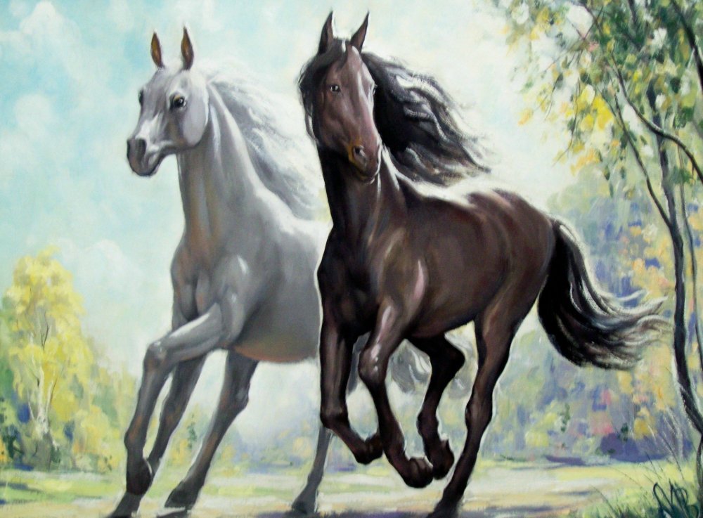 Две лошади любовь