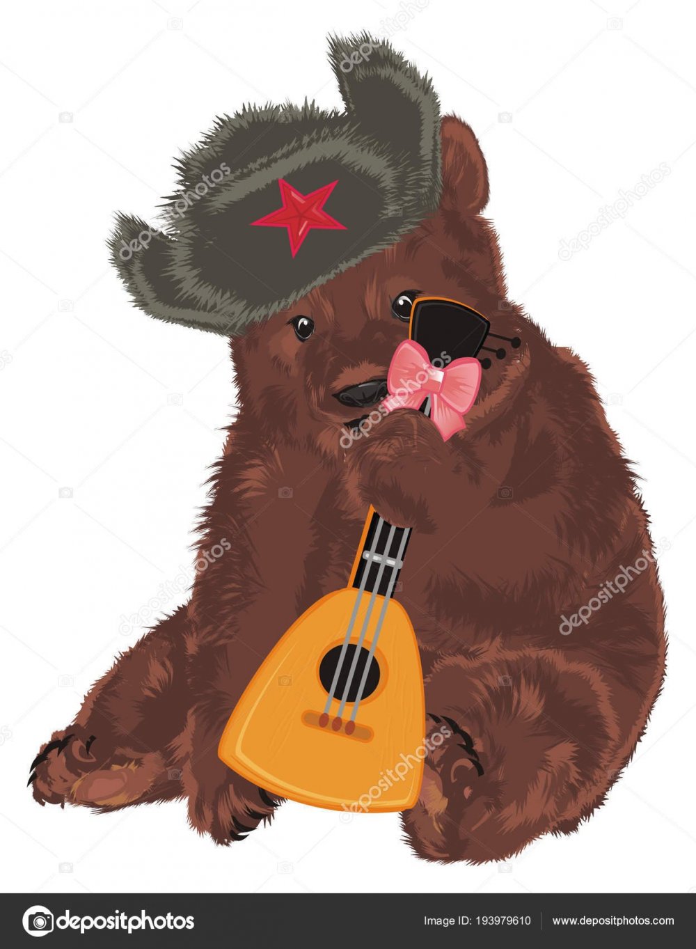 Медведь с водкой рисунок
