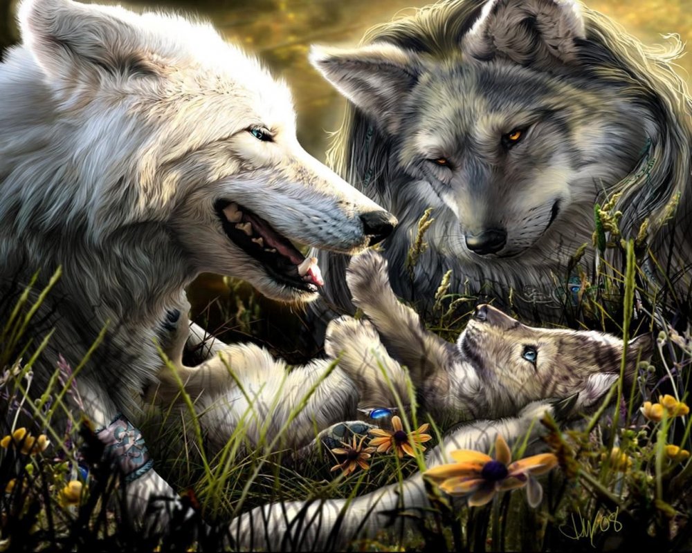 Семья Волков 4 волка