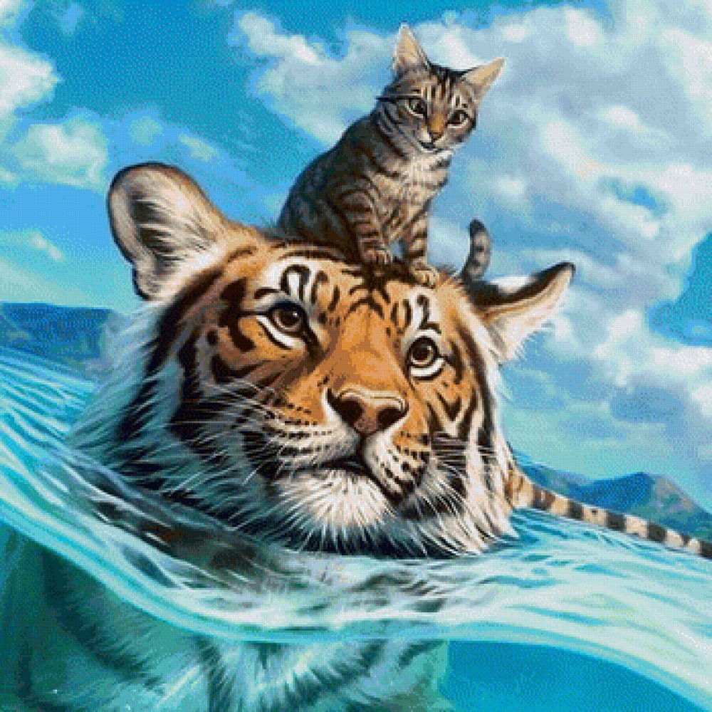 Тигр и кошка