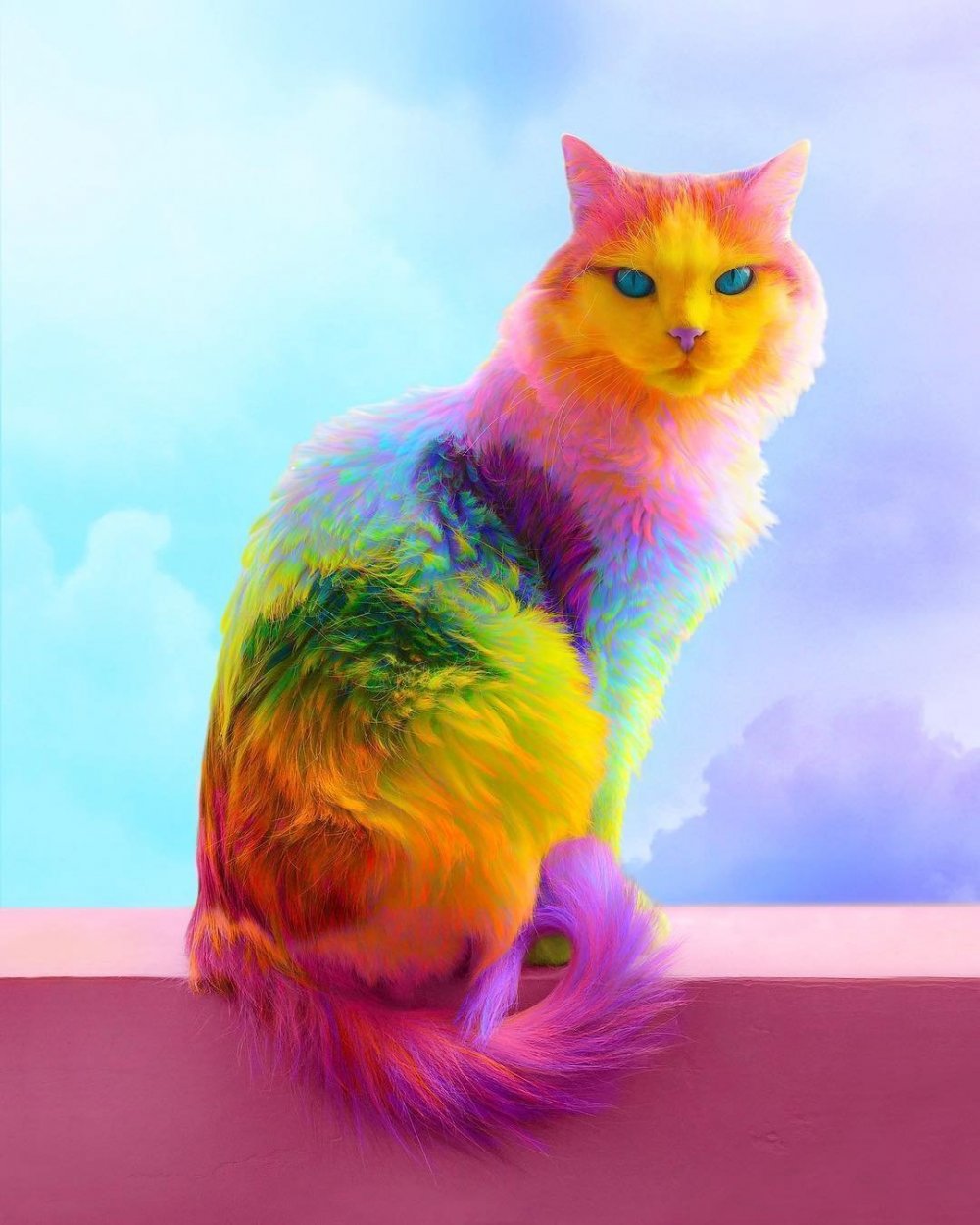 Котик Единорог рисунок для срисовки