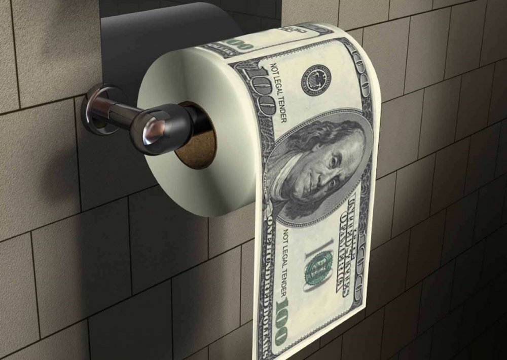 Туалетная бумага деньги