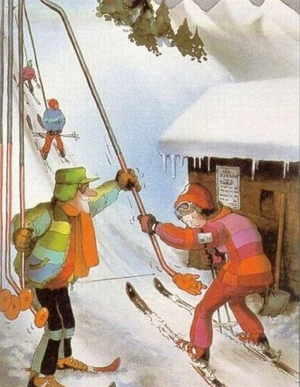 Веселый лыжник