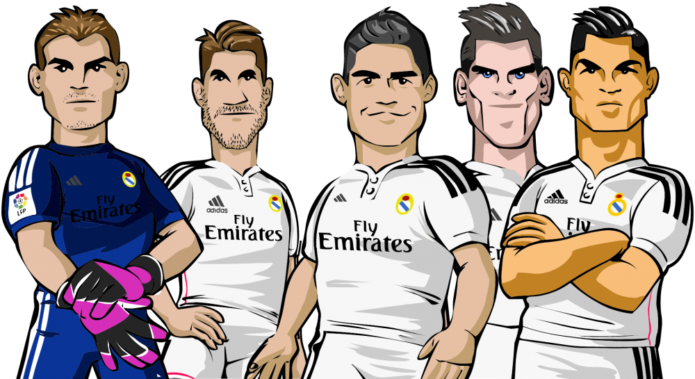 Мультяшные футболисты Реал Мадрид