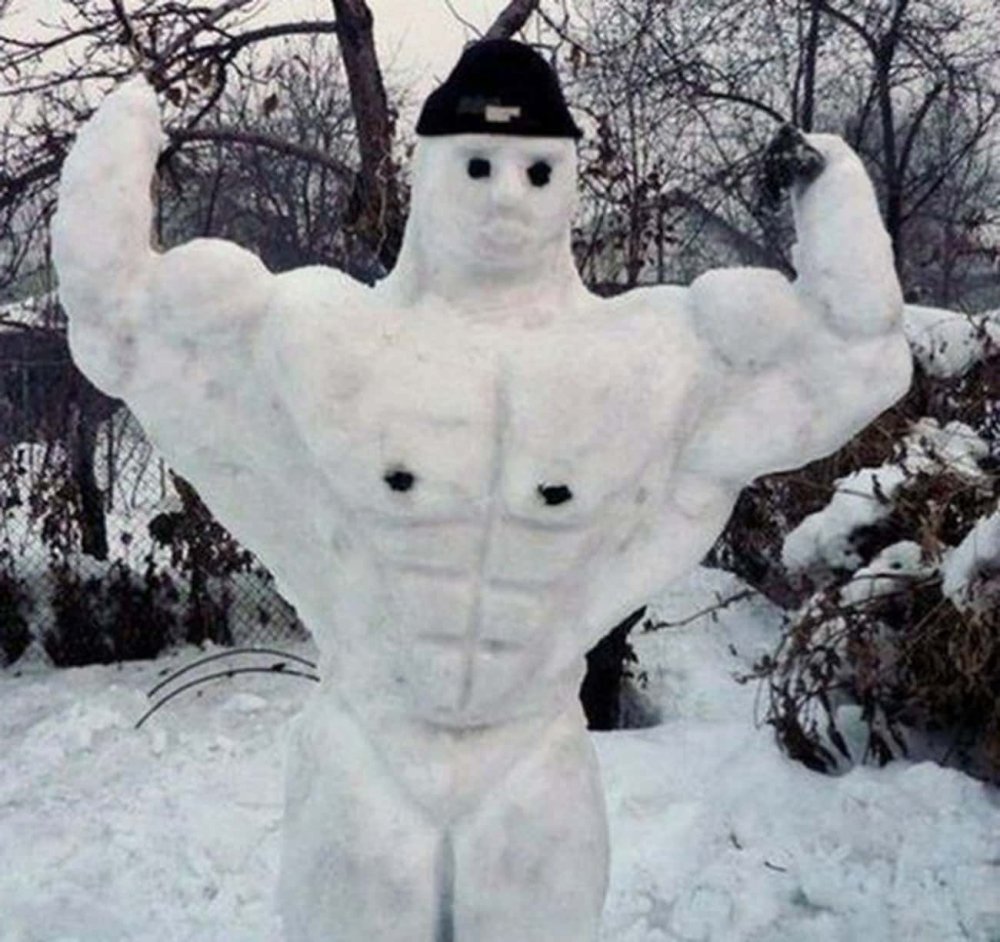 Мужчина из снега