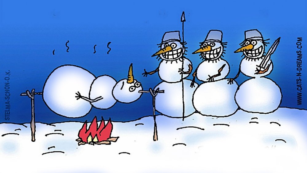 Карикатурные Снеговики