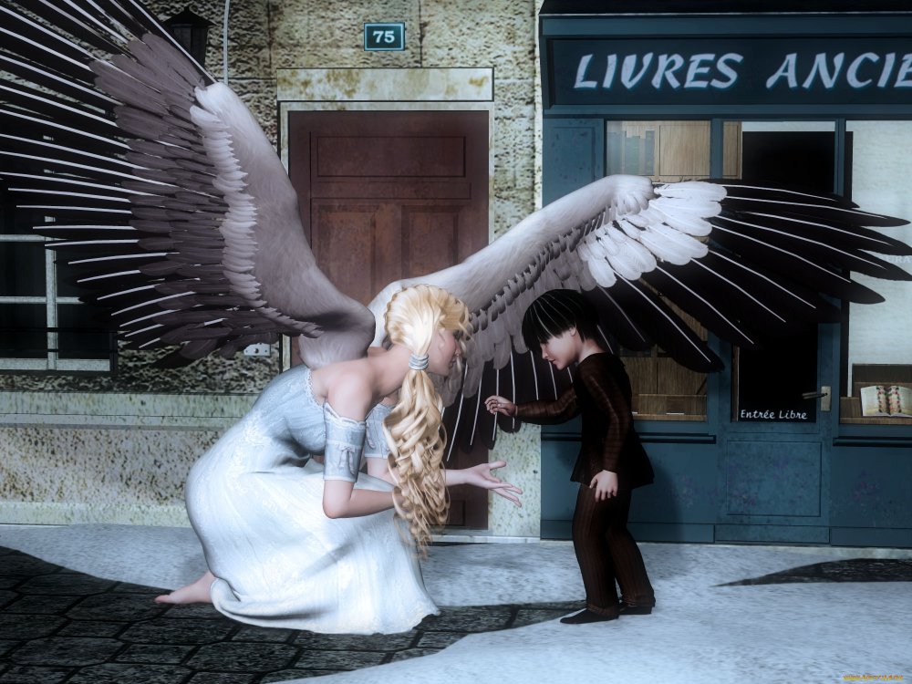 Ангел спасает девушку