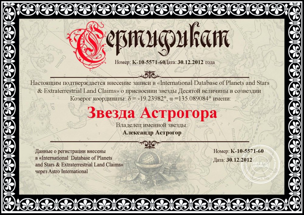 Сертификат прикол