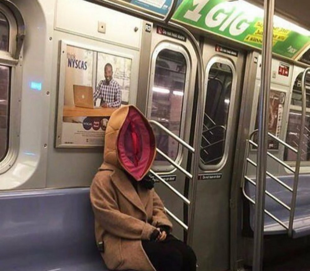 Кот в метро прикол