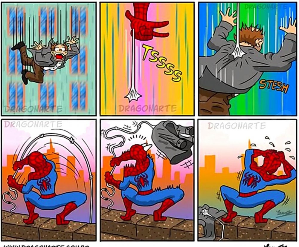 Комиксы Марвел приколы человек паук