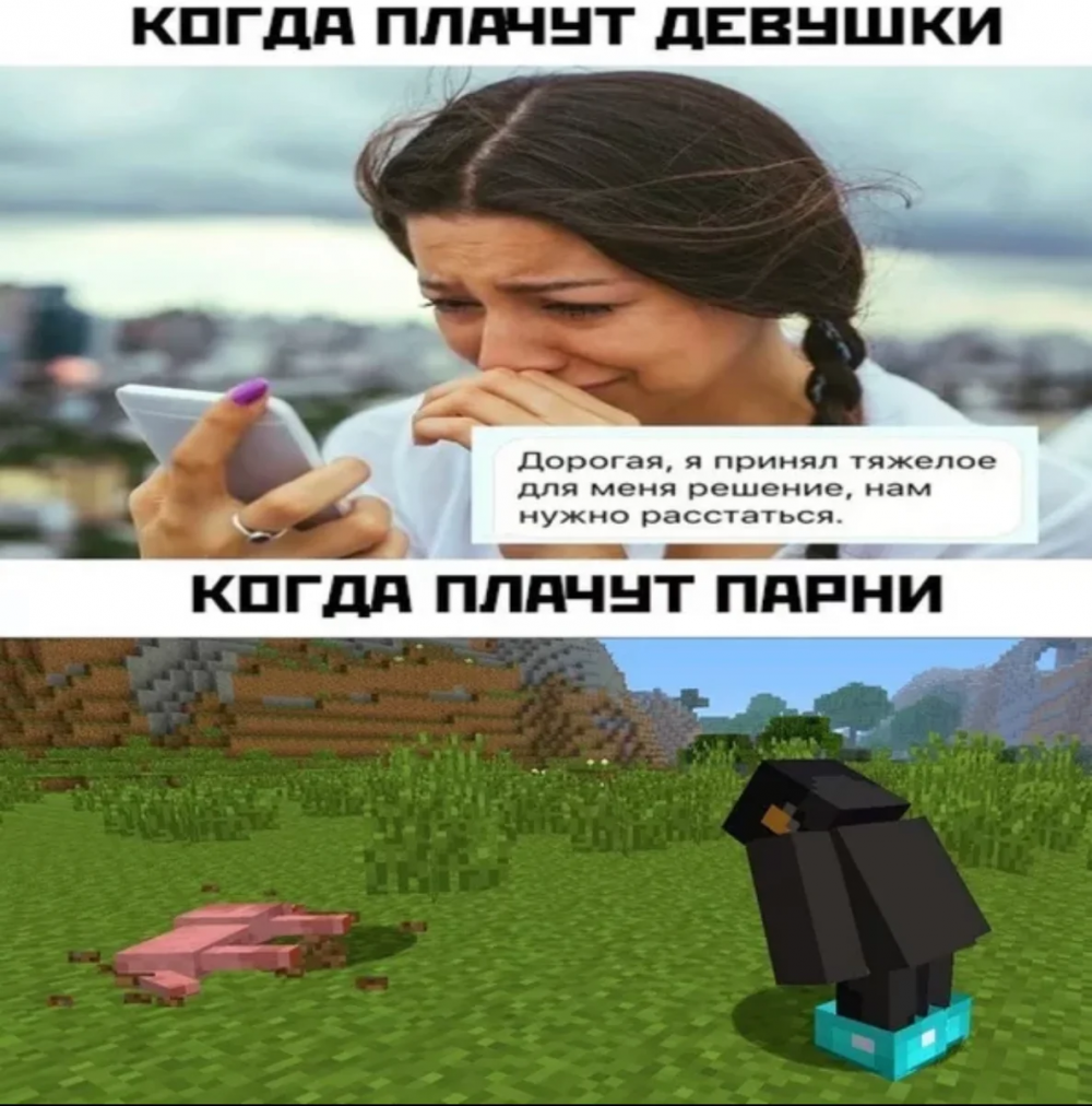 Мемы про жителей в МАЙНКРАФТЕ