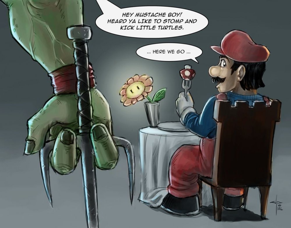 Марио и Черепашки ниндзя Мем
