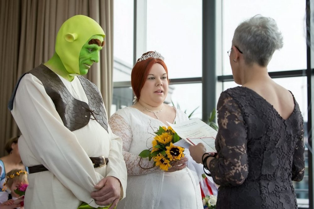Необычные прикольные свадьбы