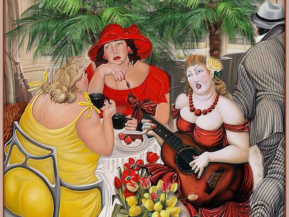 Картина три толстые женщины