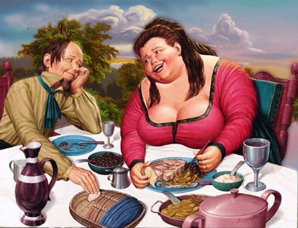 Карикатуры про толстых девушек