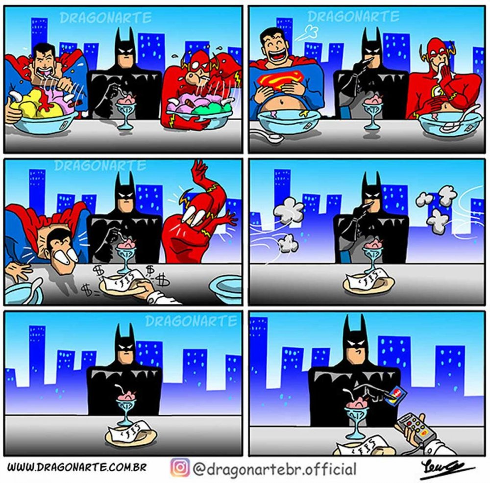 Смешные комиксы про супергероев